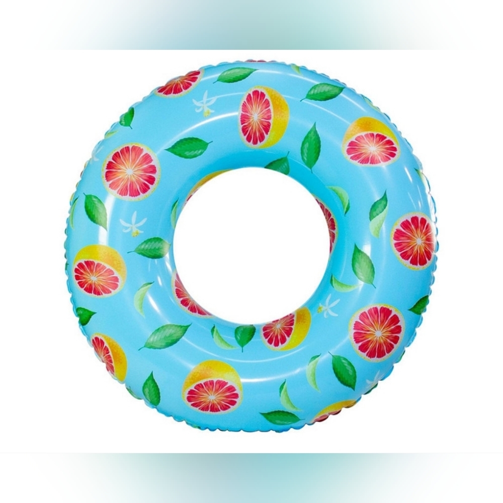 POOLCANDY Large Blue Pink Orange Grapefruit Pool Tube Floatie 42 Inches NEW